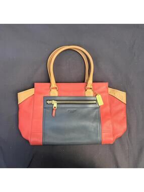 Coach Colorblock Leather Tote Bag